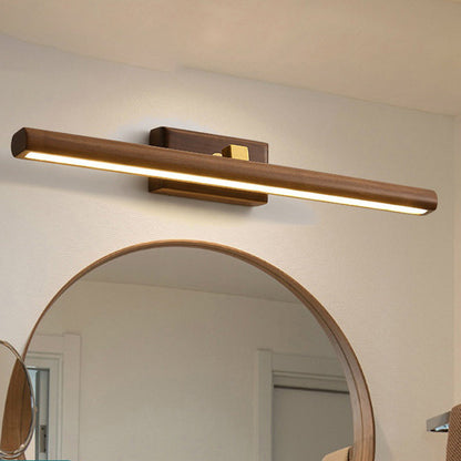 Applique Murale Linéaire Clémence Nordique en Bois et Acrylique Éclairage LED