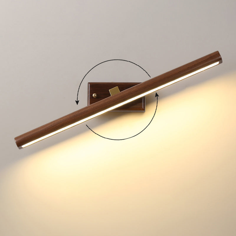 Applique Murale Linéaire Clémence Nordique en Bois et Acrylique Éclairage LED