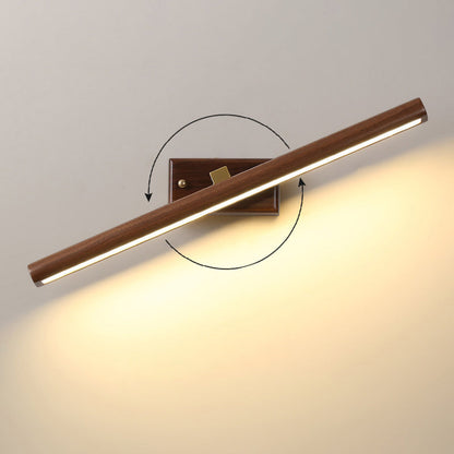Applique Murale Linéaire Clémence Nordique en Bois et Acrylique Éclairage LED