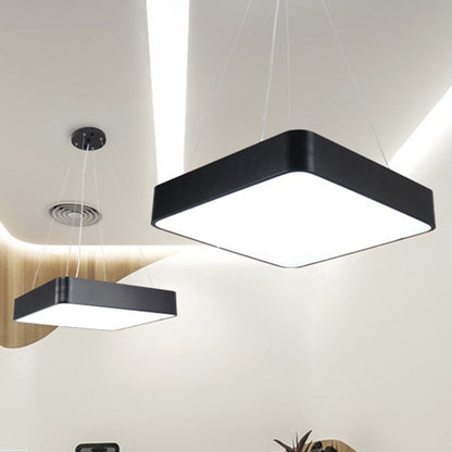 Lustre suspendu Sophie Square en acrylique LED noir
