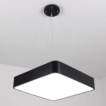 Lustre suspendu Sophie Square en acrylique LED noir