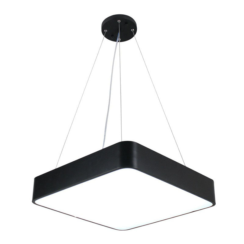 Lustre suspendu Sophie Square en acrylique LED noir