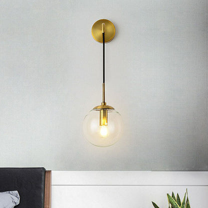 Élodie Glass Sphere Wall Sconce Modern Single Light