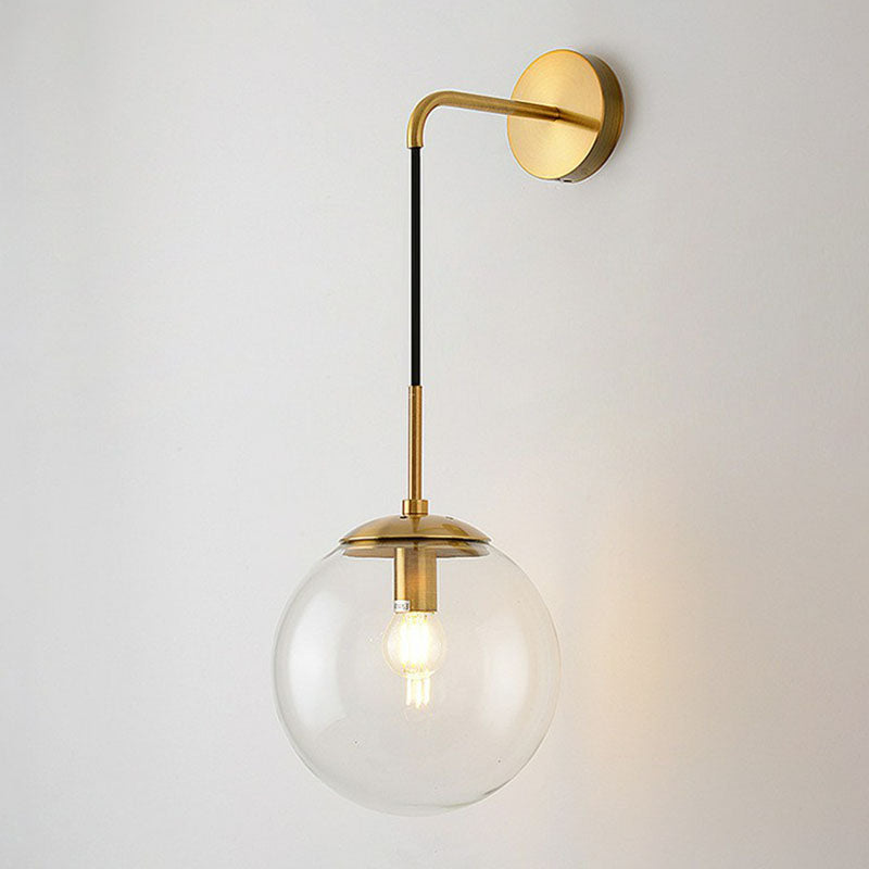 Élodie Glass Sphere Wall Sconce Modern Single Light