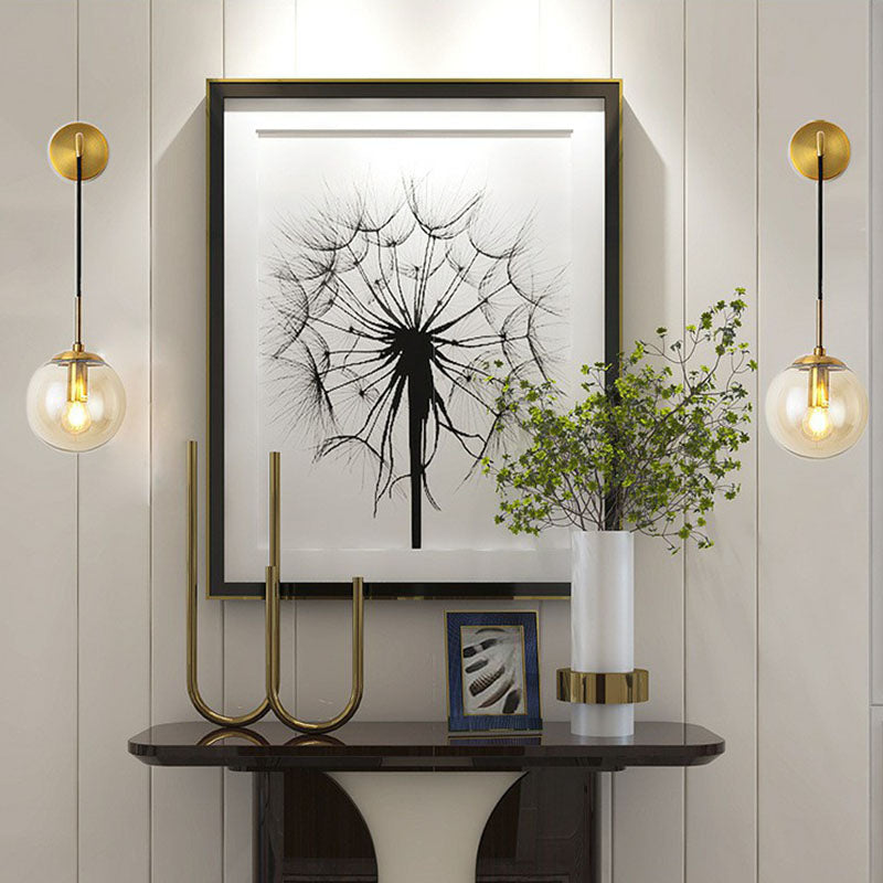 Élodie Glass Sphere Wall Sconce Modern Single Light