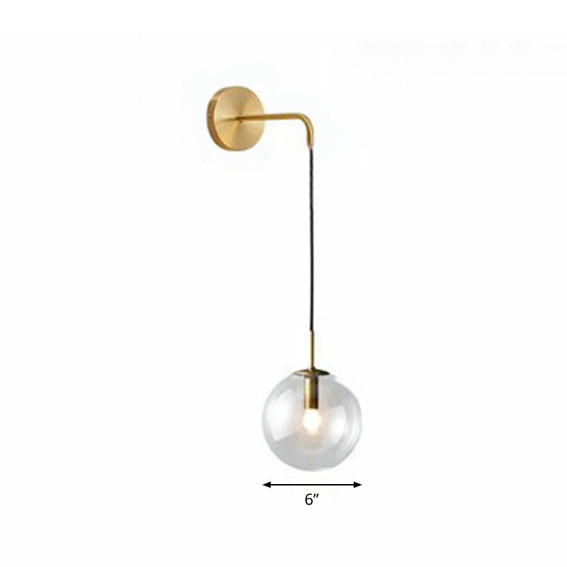 Élodie Glass Sphere Wall Sconce Modern Single Light