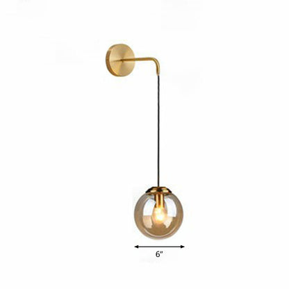 Élodie Glass Sphere Wall Sconce Modern Single Light