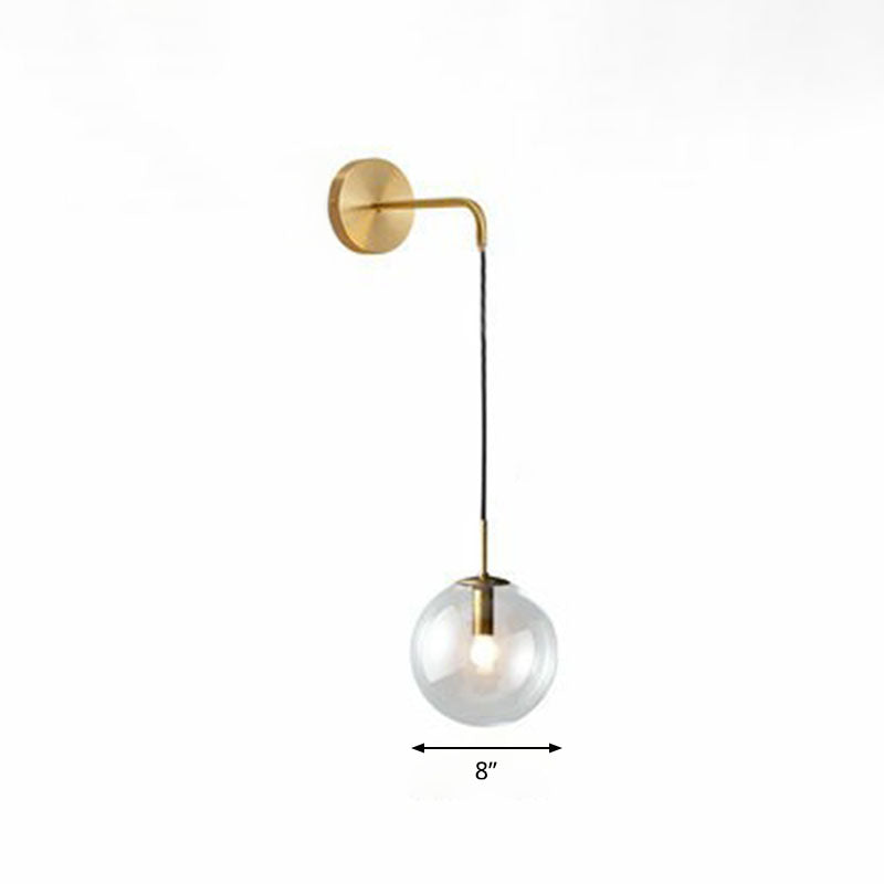 Élodie Glass Sphere Wall Sconce Modern Single Light