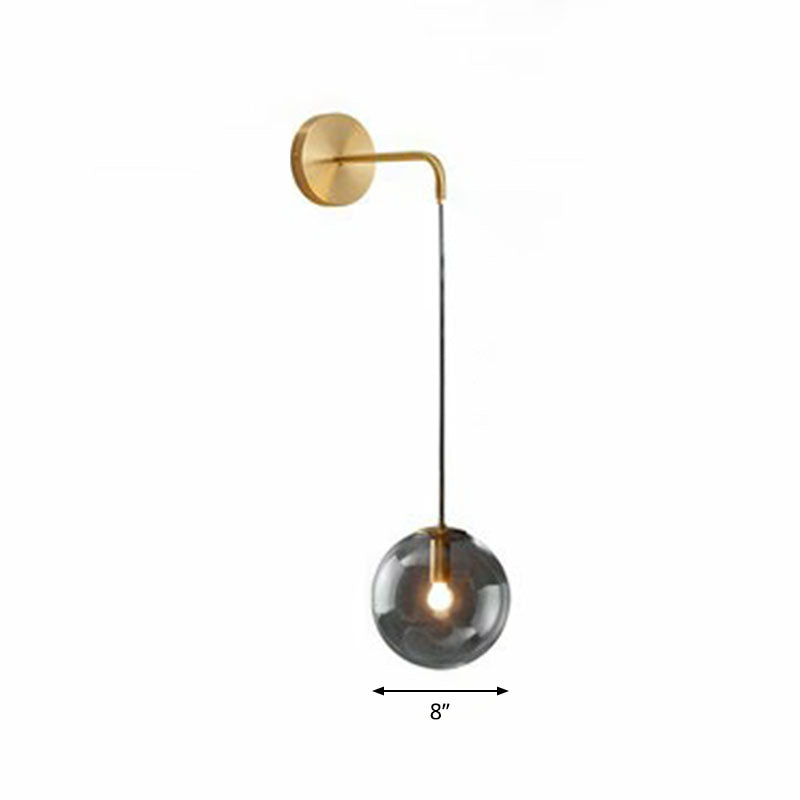 Élodie Glass Sphere Wall Sconce Modern Single Light