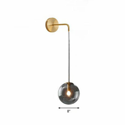 Élodie Glass Sphere Wall Sconce Modern Single Light
