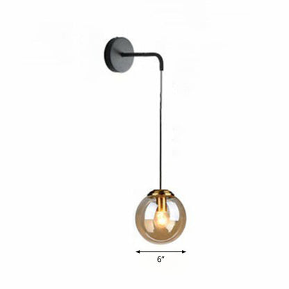 Élodie Glass Sphere Wall Sconce Modern Single Light
