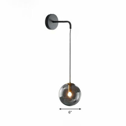 Élodie Glass Sphere Wall Sconce Modern Single Light
