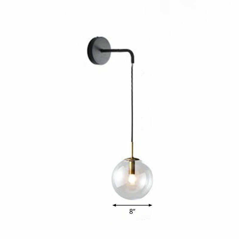 Élodie Glass Sphere Wall Sconce Modern Single Light