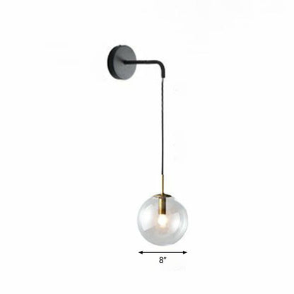 Élodie Glass Sphere Wall Sconce Modern Single Light