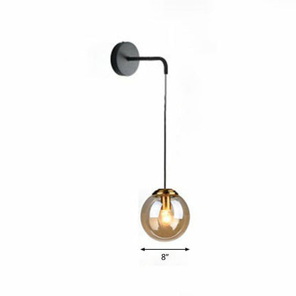 Élodie Glass Sphere Wall Sconce Modern Single Light