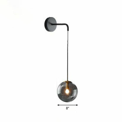 Élodie Glass Sphere Wall Sconce Modern Single Light