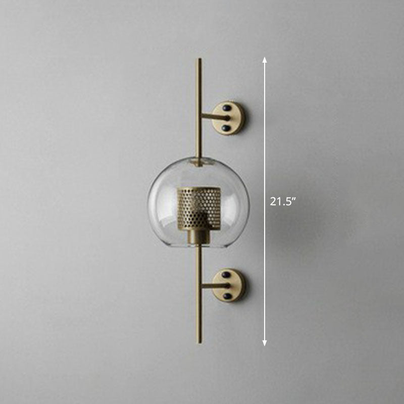 Applique murale minimaliste Élodie en verre avec grille moustiquaire