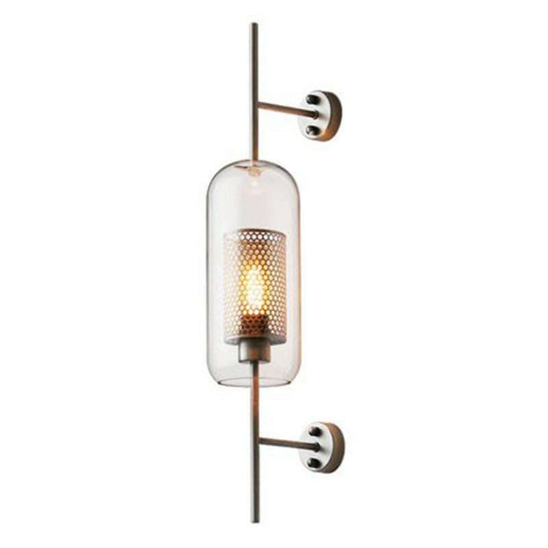 Applique murale minimaliste Élodie en verre avec grille moustiquaire