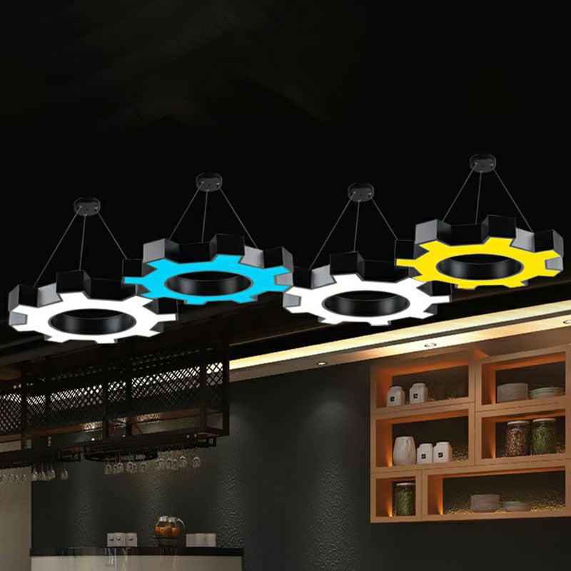 Suspensions LED Élodie Gear, modernes en acrylique noir