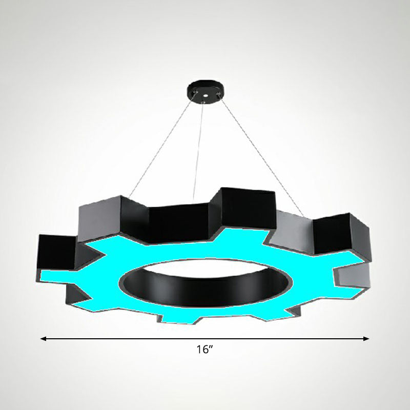 Suspensions LED Élodie Gear, modernes en acrylique noir