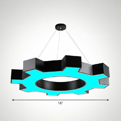 Suspensions LED Élodie Gear, modernes en acrylique noir