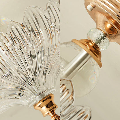 Plafonnier semi-encastré festonné Adeline Crystal
