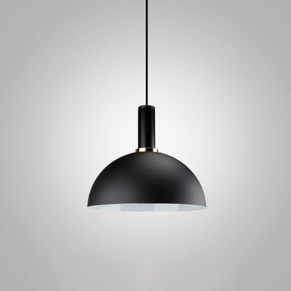 Noémie Suspension Industrielle Géométrique Noire Ampoule Unique