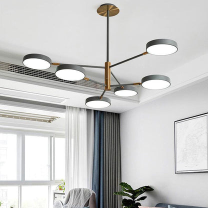 Chloé Rotatable Branch LED Chandelier with Acrylic Shades