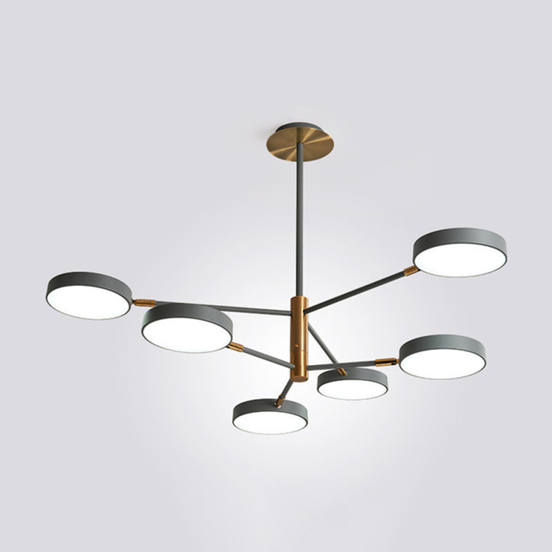 Chloé Rotatable Branch LED Chandelier with Acrylic Shades
