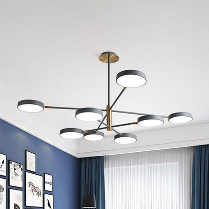 Chloé Rotatable Branch LED Chandelier with Acrylic Shades