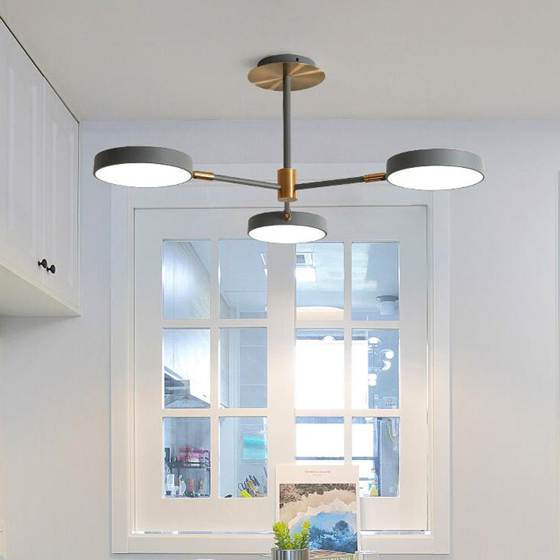 Chloé Rotatable Branch LED Chandelier with Acrylic Shades