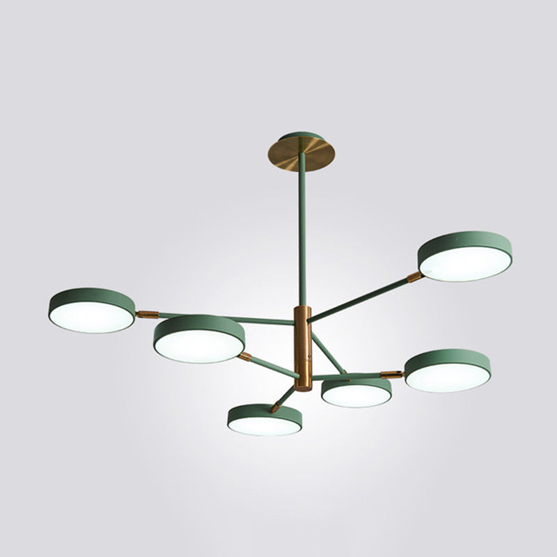 Chloé Rotatable Branch LED Chandelier with Acrylic Shades