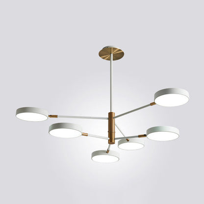 Chloé Rotatable Branch LED Chandelier with Acrylic Shades