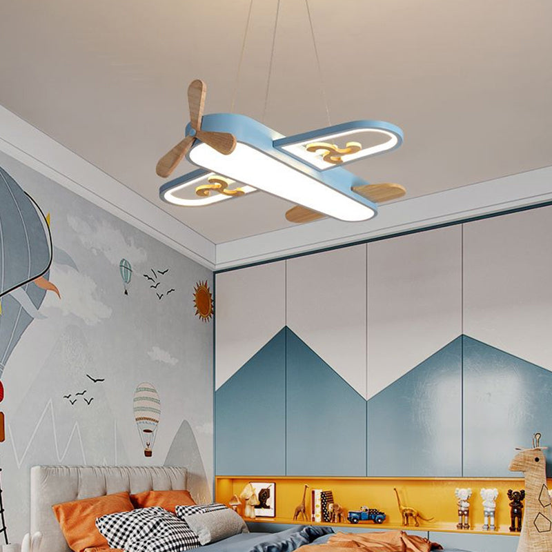 Juliette Lampe suspendue LED en acrylique en forme d'avion pour enfants