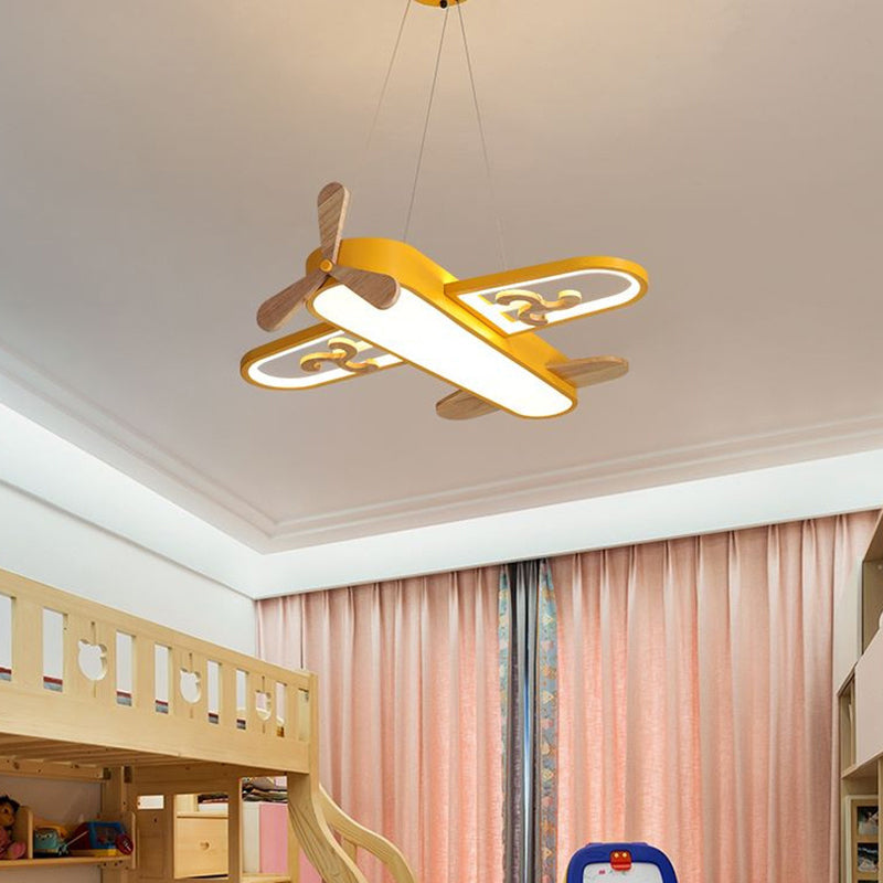 Juliette Lampe suspendue LED en acrylique en forme d'avion pour enfants