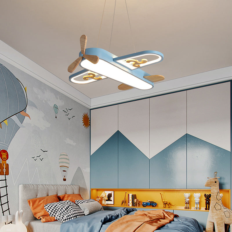 Juliette Lampe suspendue LED en acrylique en forme d'avion pour enfants
