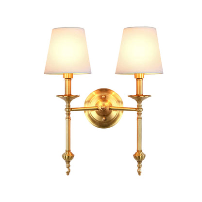 Applique murale en tissu et laiton Élodie 1/2 lumière