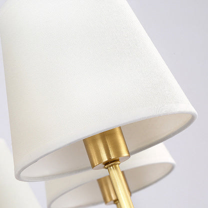 Applique murale en tissu et laiton Élodie 1/2 lumière