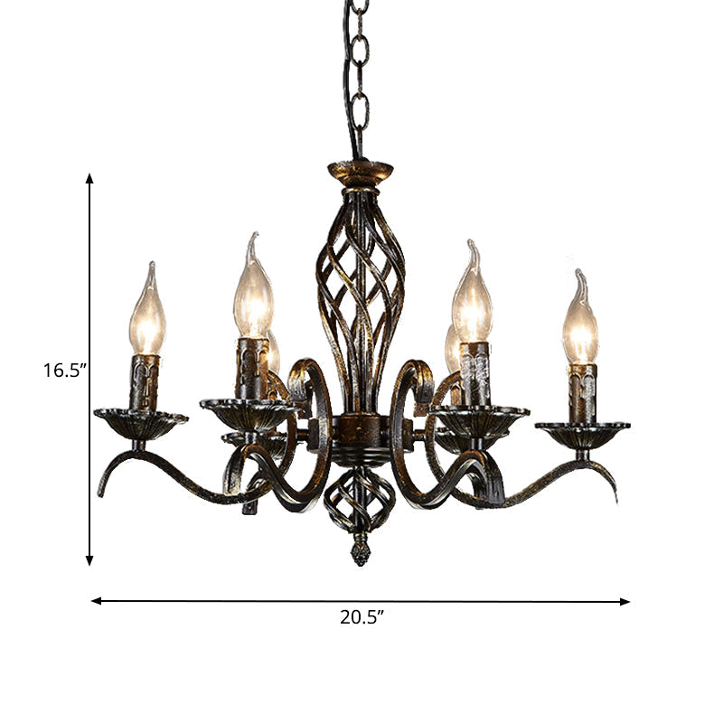 Suspension Lustre Bougie Noire Traditionnelle Noirville