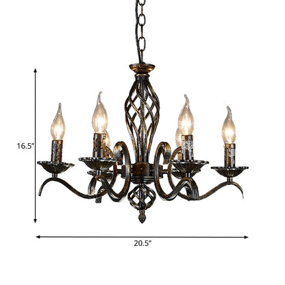 Suspension Lustre Bougie Noire Traditionnelle Noirville