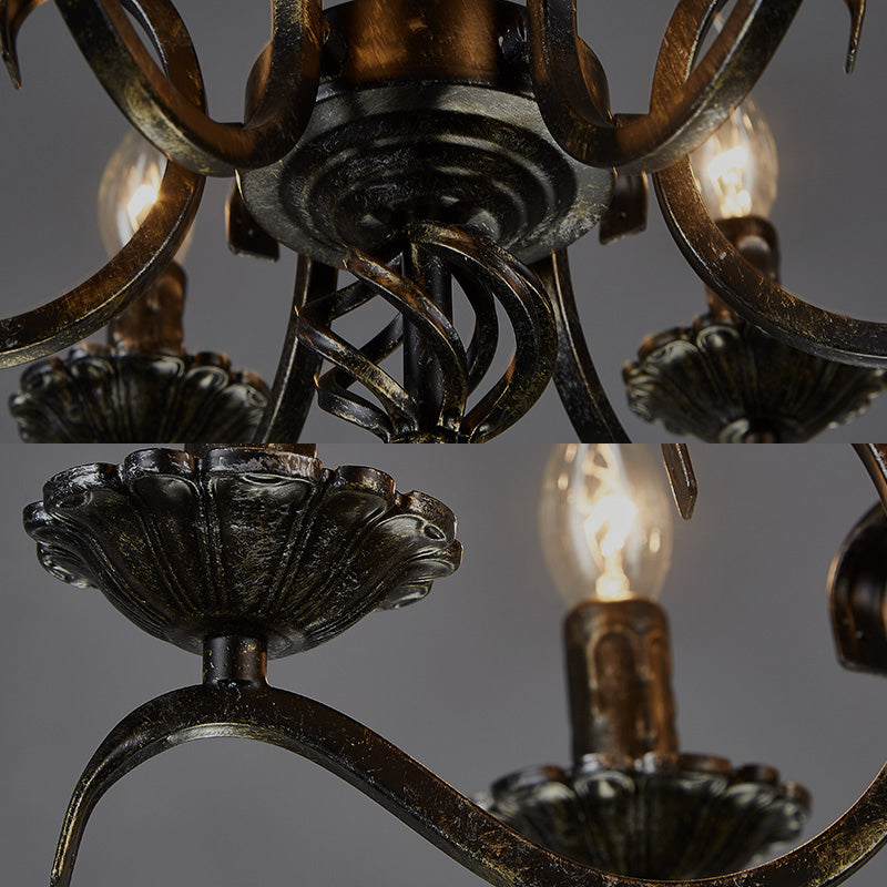 Suspension Lustre Bougie Noire Traditionnelle Noirville