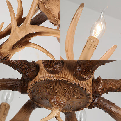Ardenwood Rustic Deer Antler Chandelier Pendant Light
