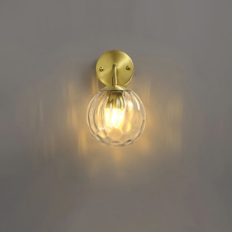 Céline Ripple Glass Globe Wall Light Sconce