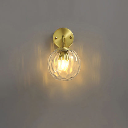 Céline Ripple Glass Globe Wall Light Sconce
