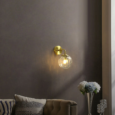 Applique Murale Céline Globe en Verre Ondulé