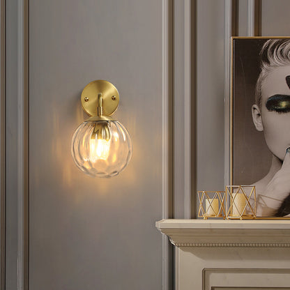 Céline Ripple Glass Globe Wall Light Sconce