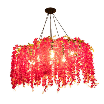 Suspension Chandelier Élodie Art Déco Floral
