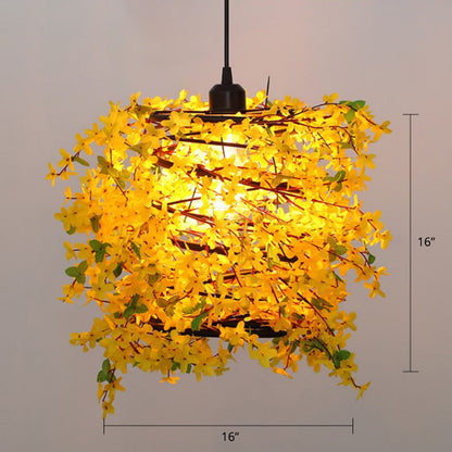 Suspension Chandelier Élodie Art Déco Floral