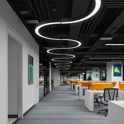 Suspension linéaire LED Camille Black Arc