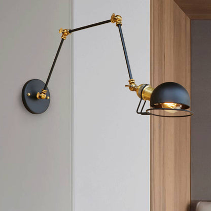 Hudson Vintage Industrial Swing Arm Wall Lamp